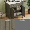 KWPZQEB 31" Vintage Bathroom Vanity with Sink, Farmhouse Vanity Cabinet with 2 Barn Doors & Adjustable Shelf, Wooden Bath Vanity Sink Combo - 4 of 4