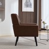 CAVINAS Modern Accent Chair, Upholstered Arm Chair, Living Room Chair Bedroom Chair Home Chair with Black Legs, Single Chair Sofa Chair - 3 of 4