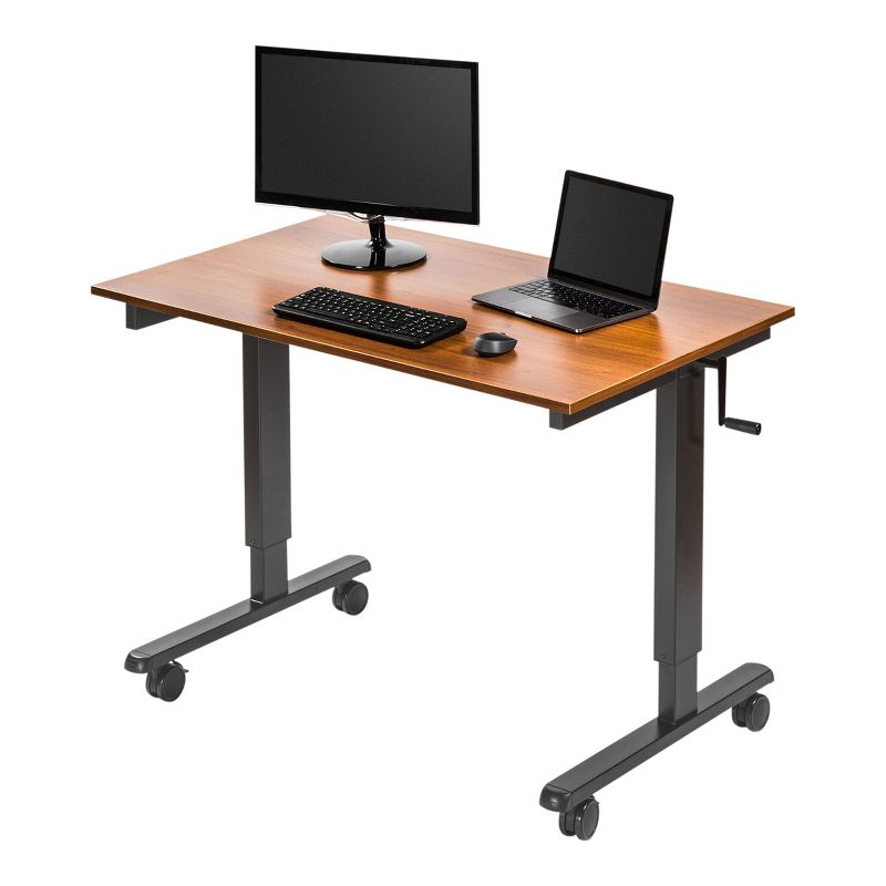 Stand Up Desk Store Crank Adjustable Height Rolling Standing Desk, 2 of 4