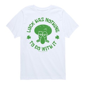 Boys' - SpongeBob Squarepants - Squidward Luck Short Sleeve Graphic T-Shirt - 1 of 4