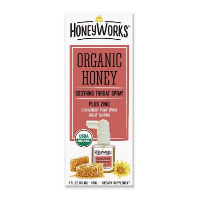 Honey Works Soothing Organic Honey Supplement, 1 Fl. Oz. Spray Bottle