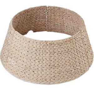 Best Choice Products 24in Woven Hyacinth Christmas Tree Collar, Tree Skirt Accessory w/ Cord Cut-Out - 1 of 4