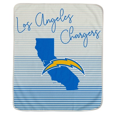 NFL Los Angeles Chargers Ultra Fleece State Stripe Blanket