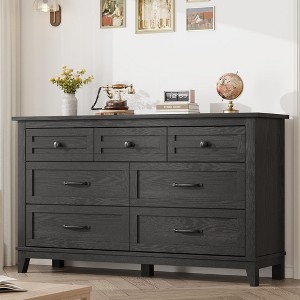 Garvee 7 Dresser for Bedroom, 54" Wide Drawer Dresser with Storage Freestanding, Wooden Closet Storage Chest for Living Room, Bedroom - 1 of 4