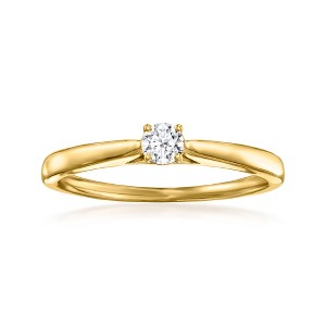 Ross-Simons 0.15 Carat Lab-Grown Diamond Solitaire Ring in 18kt Gold Over Sterling - 1 of 4