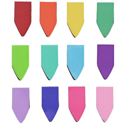 72 pieces 0.5" Mini Magnetic Bookmarks, Colorful Arrow Reading Pointer Page Marker Paper Clip for Students Office Stationery