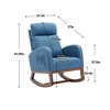 Modern Glider Rocking Chair with Wooden Legs and Side Pocket, High-Back Recliner Armchair for Nursery, Living Room, Bedroom - 4 of 4