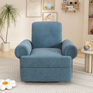 Christopher Knight Home Dravok Modern Chenille Upholstered Swivel Manual Recliner Chair with Adjustable Backrest - 1 of 4