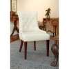 Amanda 19"H Tufted Chair w/ Nickel Nail Heads  - Safavieh - image 2 of 4
