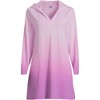 Lands' End Women's Cotton Jersey Long Sleeve Hooded Swim Cover-up Dress - 3 of 4