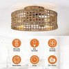 18" Farmhouse Gold Smart Flush Mount Ceiling Fan with Light and Remote - 2 of 4