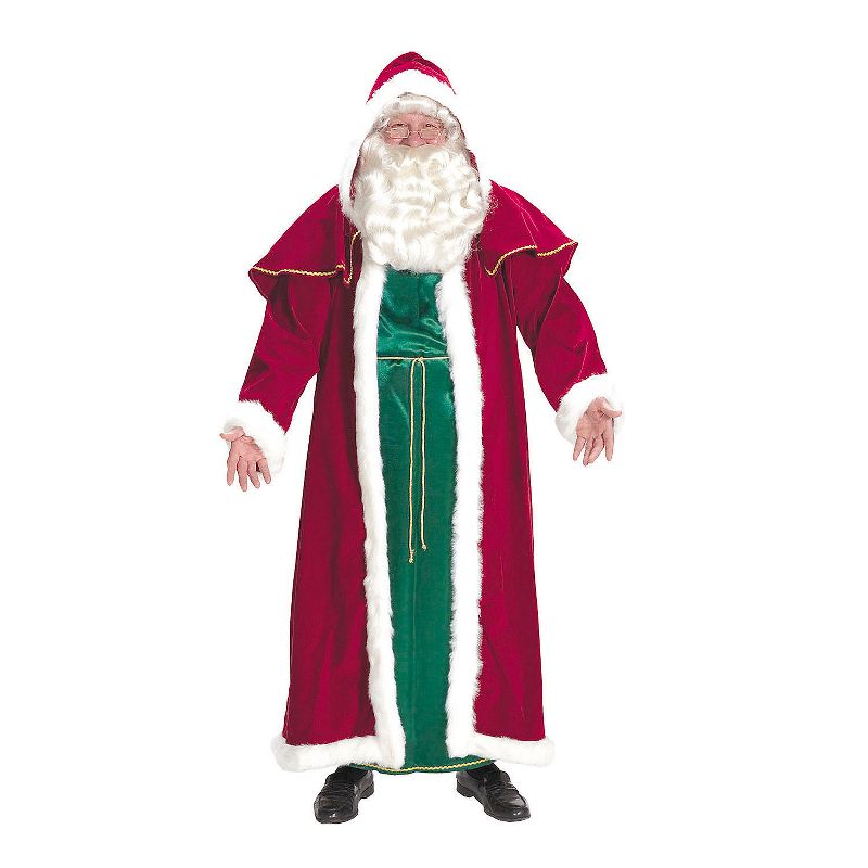 Halco Mens Victorian Santa Suit Costume - One Size Fits Most - Red, 1 of 2