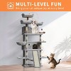 Nasitip 69-Inch Heavy-Duty Cat Tree for Large Cats, Multi-Level Tower with Condos, Hammock, Perches & Scratching Posts - 2 of 4