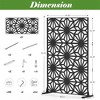 NicBex 1-Panel Room Divider Privacy Screen with Metal Legs for Home & Office, Black - 3 of 4
