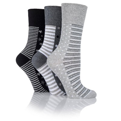 Women's Stripe/Dot/Star Multi Crew Sock | Size Women's 5-9 - Grey