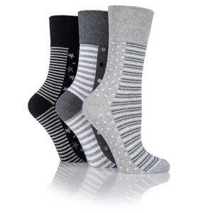 Women's Stripe/Dot/Star Multi Crew Sock | Size Women's 5-9 - Grey - 1 of 2