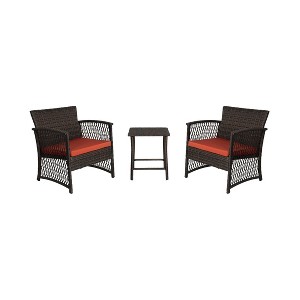 WestinTrends  3-Piece Outdoor Patio Conversation Set - 1 of 4