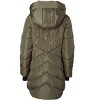 Sportoli Women's Winter Coat Down Alternative Hooded Long Vestee Puffer Jacket - 3 of 4