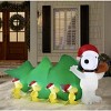 Gemmy Peanuts 7-FT Snoopy Pulling Christmas Tree with Woodstock Holiday Inflatable - 2 of 4