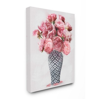 Stupell Industries Elegant Pink Peony Floral Bouquet in Vase