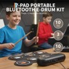 9 Pads Electric Drum Set, Portable Roll Up Electronic Drum Pad with , Pedals & Sticks, Recording Function, Great Holiday Xmas Birthday Gift for Kids - 2 of 4