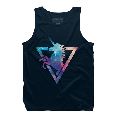Men's Design By Humans Galaxy Unicorn By Retkikosmos Tank Top