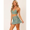 Allegra K Women's Summer Beach Hollow Out Crochet Knit Cami Top Mini Skirt Bikini Sets 2 Pcs - 2 of 4