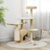 PawHut 44" Cat Tree, Cat Tower for Indoor Cats with Sisal Scratching Posts, Cat Condo, Hammock, Cat Bed, Platforms, Toy Balls, Cat Activity Center - 2 of 4