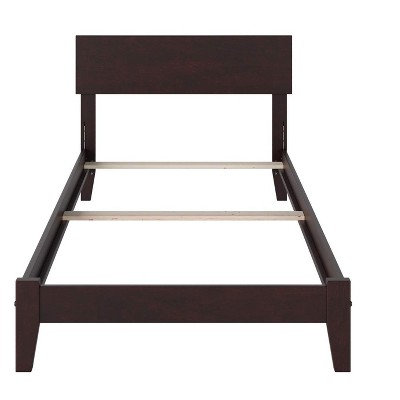 Orlando Dark Wood Twin Platform Bed with Headboard