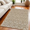 5' X 8' Tan and Ivory Geometric Hand Woven Area Rug - 2 of 4