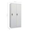 vidaXL Wardrobe White Steel Large Wardrobe Rectangular Modern - 4 of 4