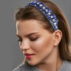 Unique Bargains Women's Bling Crushed Turquoise Rhinestone Wide Edge Hairband 4.72"x1.65" 1Pc - 2 of 4