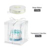Unique Bargains 6 Pcs Birthday Parties Wedding Clear Tall Cake Box with Ribbon 1 Pc - 3 of 4