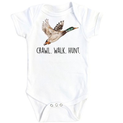 Duck Hunting Crawl - Baby Boy Girl Clothes Infant Onesie® Funny Cute Newborn GS1