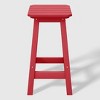 WestinTrends Malibu 24" All Weather Hdpe Outdoor Patio Square Backless Counter Stool (Set of 2) - 4 of 4