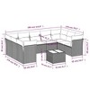 vidaXL 10 Piece Patio Sofa Set with Cushions - Gray With Table - 3 of 4