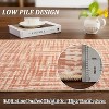 2'x6' Runner Rug - Abstract Modern Non-Slip Carpet for Kitchen, Hallway, Bedroom - Brick Red - 3 of 4