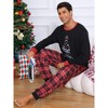 INSPIRE CHIC Christmas Family Pajama Set Long Sleeve Xmas Tree Check Couples Matching Lounge Set - 4 of 4