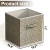 FONTOI 6PCS Storage Cubes, 12" Foldable Storage Bins, Toy Box, Clothes Organizing Cubbies, Brown, 12"*4.37"*12" - 3 of 4