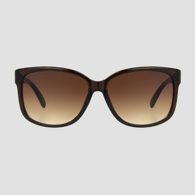 Women's Tortoise Shell Print Square Sunglasses with Gradient Lenses -  Universal Thread™ Brown