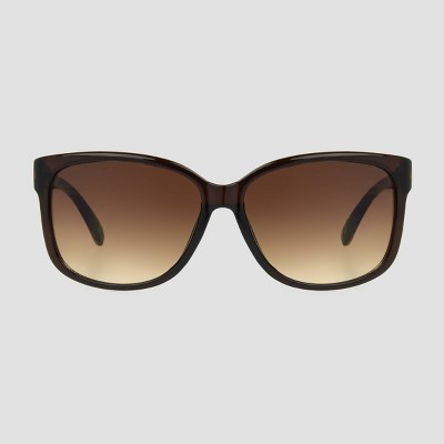 Women&#39;s Tortoise Shell Print Square Sunglasses with Gradient Lenses - Universal Thread&#8482; Brown