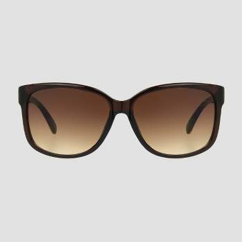 Women's Tortoise Shell Print Square Sunglasses with Gradient Lenses - Universal Thread™ Brown