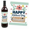Big Dot of Happiness Grandma, Happy Mother's Day - We Love Grandmother Decorations for Women - Wine Bottle Label Stickers - Set of 4 - 3 of 4