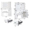 Vanity Desk with 3 Lights Brightness, Vanity Set with Mirror, Makeup Vanity Desk with Large Drawers & Three Level Storage Dreeser for Bedroom - 4 of 4