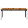 vidaXL Garden Table Black and Brown - 4 of 4