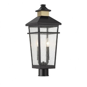 Savoy House Kingsley 2 - Light Post Light in  Matte Black/Warm Brass - 1 of 4
