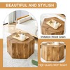 GlasFlength Coffee Tables, Modern Coffee Table with Complex Texture Patterns, Stylish and Durable Design for Living Room, Patio, Brown, 27"*27"*16.5" - 4 of 4