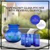 Artland Iris 90oz Hand Blown Pitcher & Set of 4 17oz Highball Glasses, Unique Bubble Design, Lead-Free Glass for Serving Beverages - 2 of 4