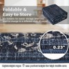 coucheta Area Rug, Non-Slip Carpet, Vintage Floral Bordered Accent Rugs, Soft Low Pile Floor Cover, Stain-Resistant for Home, Office - 4 of 4