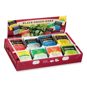 Bigelow Variety Pack Assorted Tea Bags, Individually Wrapped - Case of 64 - 3.85 Oz - 1 of 1